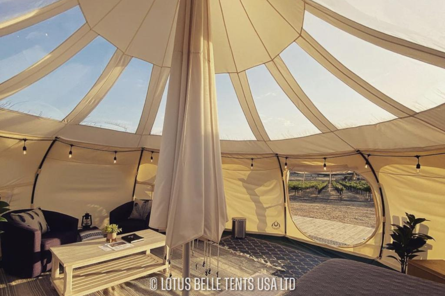 6m Lotus Belle Hybrid Deluxe Stargazer Tent
